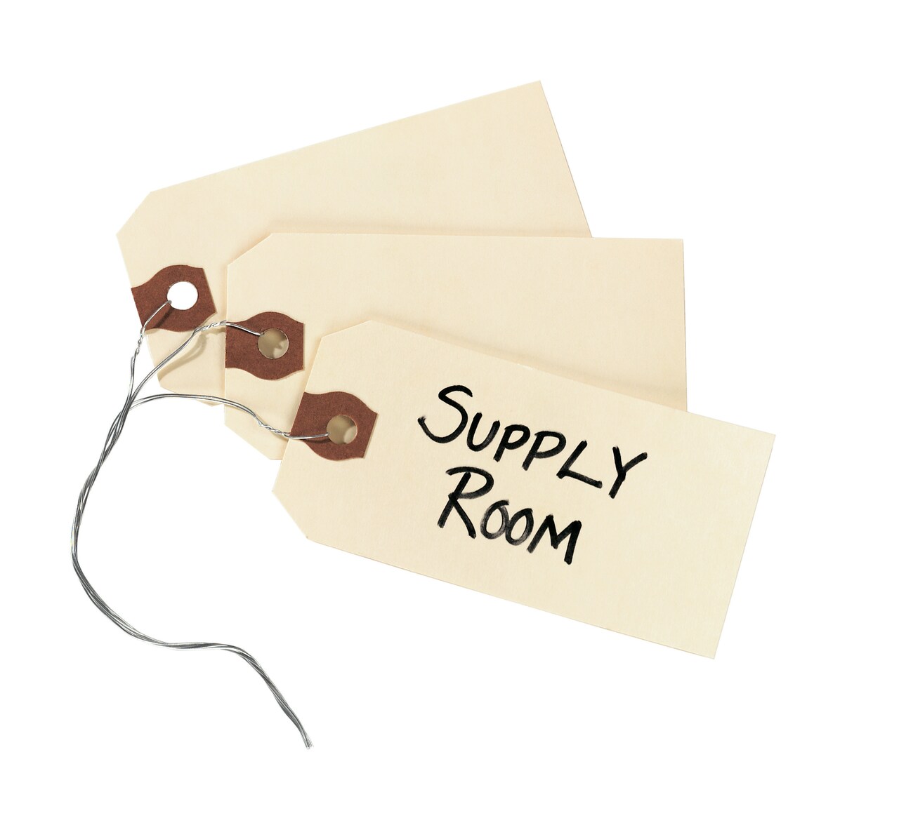 Avery Shipping Tags with Wire, 11.5 pt. Stock, 3-3/4" x 1-7/8", 1,000 Manila Hang Tags (12603)